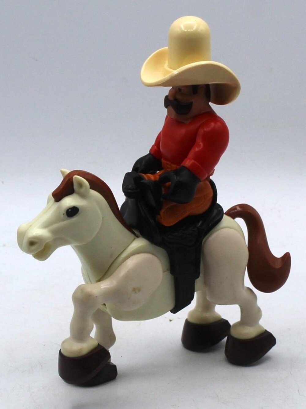 Vintage 1979 Fisher Price Husky Helpers Cowboy & Horse w/ Saddle